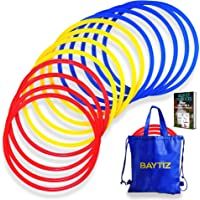 Baytiz | 13 Aros de Agilidad + Bolsa de Transporte - Entrenamiento para la Coordinación y Velocidad - Regalo para Fútbol…